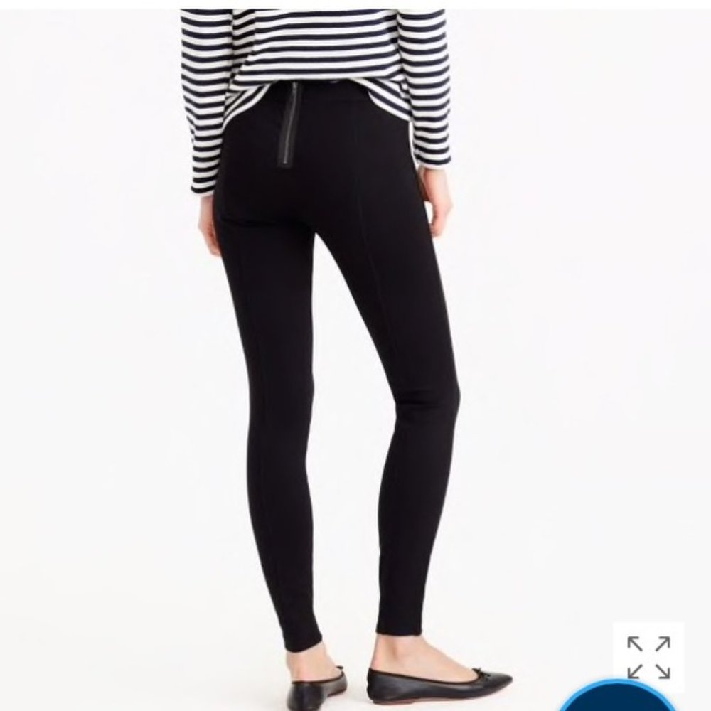 J Crew Pixie zipper ponte pant Size 6 Navy New With Tags never worn